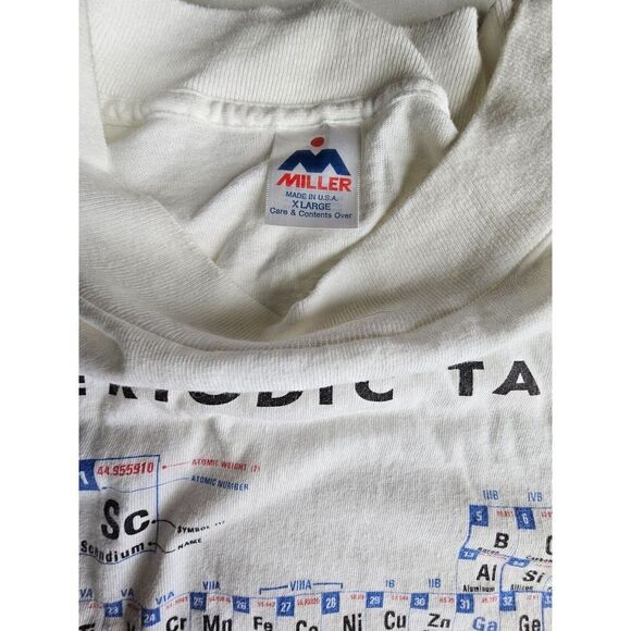 Periodic Table long sleeve tee on a Miller label Size XL - Picture 3 of 6